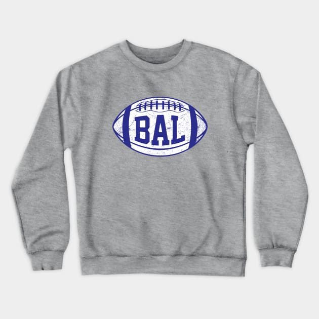 BAL Retro Football - Purple Crewneck Sweatshirt by KFig21